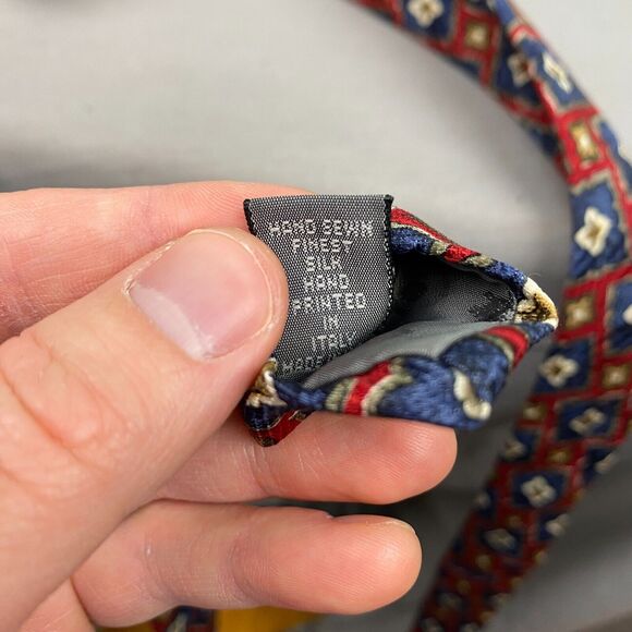 Robert Talbott Tie Men's 58x4 Red Geometric Floral Best of Class Silk Italy USA - Picture 5 of 7